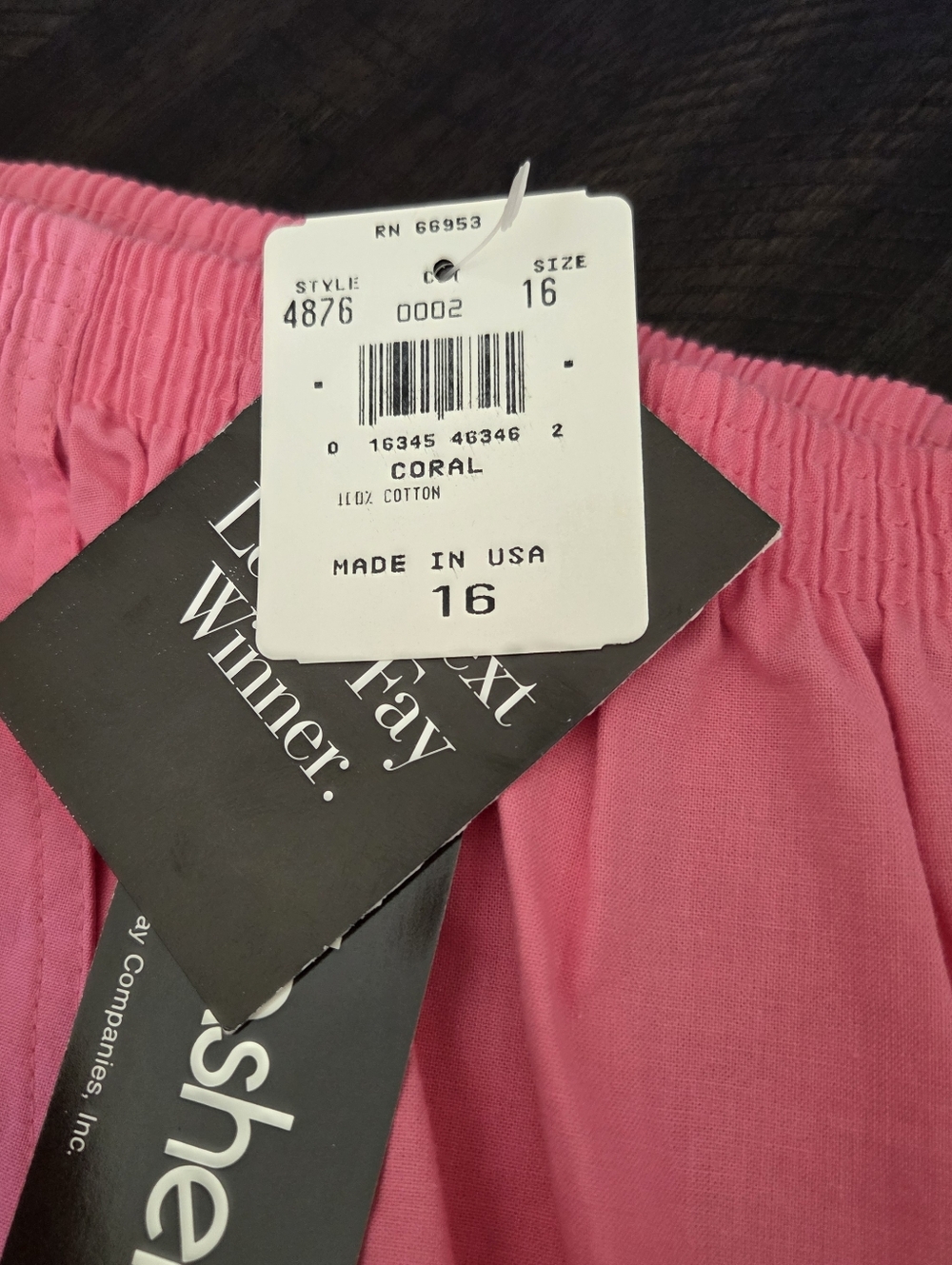 VTG Leslie Fay Haberdashery Pink Coral Trousers Size 16 NWT 90s High Waist - Picture 4 of 11